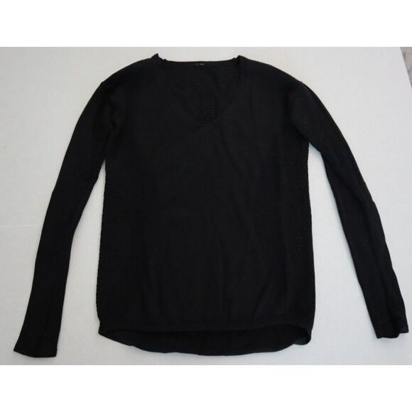 Lululemon Womens Sz 8 Black Lightweight Ventilated L/S Sweater w/Thumbholes $118 - Picture 8 of 9
